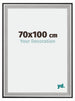 Birmingham Houten Fotolijst 70x100cm Zwart Zilver gepolijst Maat | Yourdeocation.nl