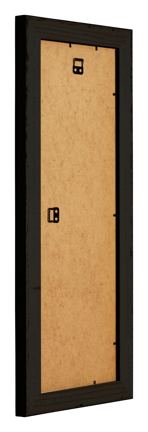 Birmingham Houten Fotolijst 33x98cm Zwart Zilver Gepolijst Achterzijde Schuin | Yourdecoration.nl