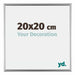 Bordeaux Kunststof Fotolijst 20x20cm Zilver Voorzijde Maat | Yourdecoration.nl