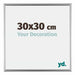 Bordeaux Kunststof Fotolijst 30x30cm Zilver Voorzijde Maat | Yourdecoration.nl