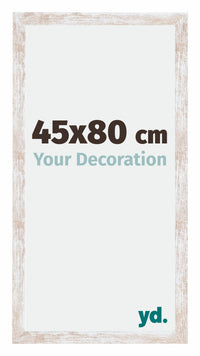 Catania MDF Fotolijst 45x80cm White Wash Maat | Yourdecoration.nl