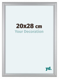 Como MDF Fotolijst 20x28cm Zilver Mat Voorzijde Maat | Yourdecoration.nl