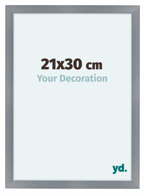 Como MDF Fotolijst 21x30cm Aluminium Geborsteld Voorzijde Maat | Yourdecoration.nl