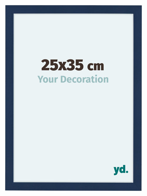 Como MDF Fotolijst 25x35cm Donkerblauw Geveegd Voorzijde Maat | Yourdecoration.nl