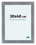 Como MDF Fotolijst 30x40cm Aluminium Geborsteld Voorzijde Maat | Yourdecoration.nl