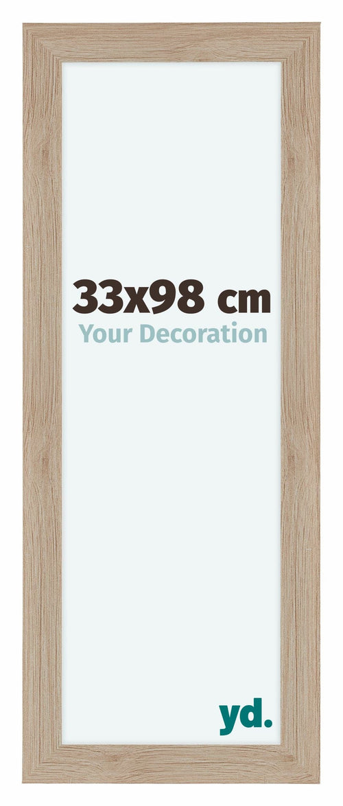 Como MDF Fotolijst 33x98cm Eiken Licht Voorzijde Maat | Yourdecoration.nl