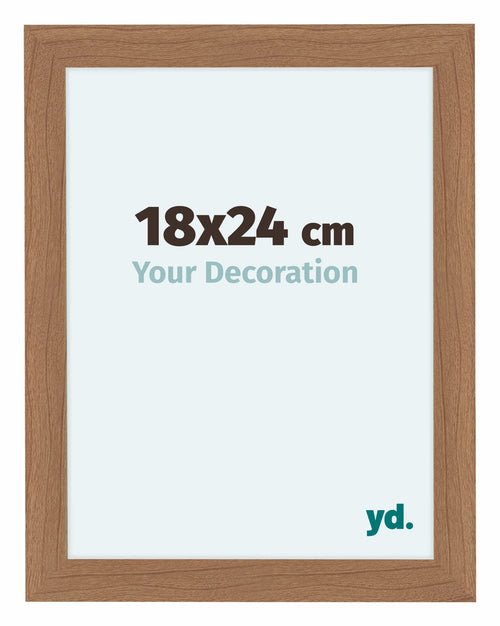 Como MDF Fotolijst 36x48cm Notenhout Licht Voorzijde Maat | Yourdecoration.nl