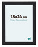 Como MDF Fotolijst 36x48cm Zwart Houtnerf Voorzijde Maat | Yourdecoration.nl