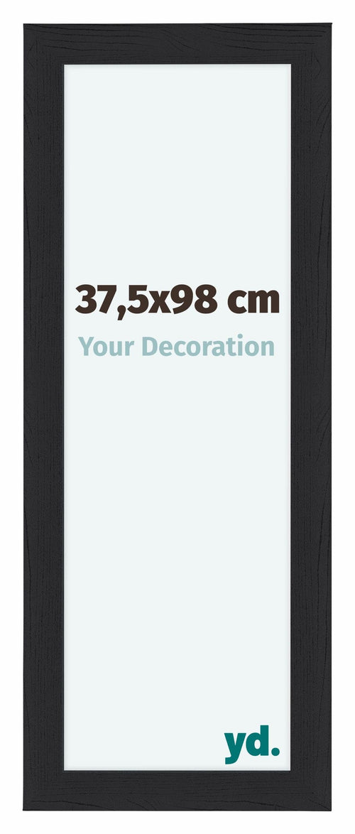 Como MDF Fotolijst 37 5x98cm Zwart Houtnerf Voorzijde Maat | Yourdecoration.nl