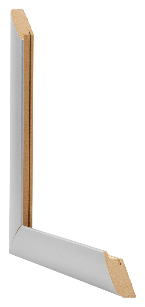 Como MDF Fotolijst 40x60cm Zilver Mat Doorsnede | Yourdecoration.nl