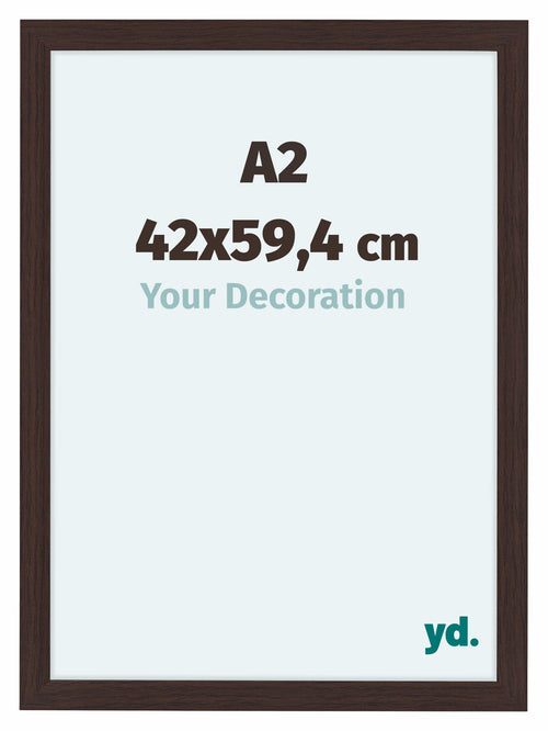 Como MDF Fotolijst 42x59 4cm A2 Eiken Donker Voorzijde Maat | Yourdecoration.nl