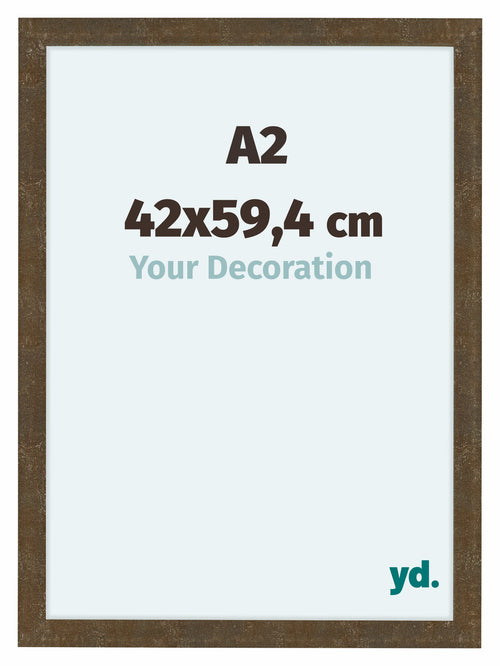 Como MDF Fotolijst 42x59 4cm A2 Goud Antiek Voorzijde Maat | Yourdecoration.nl