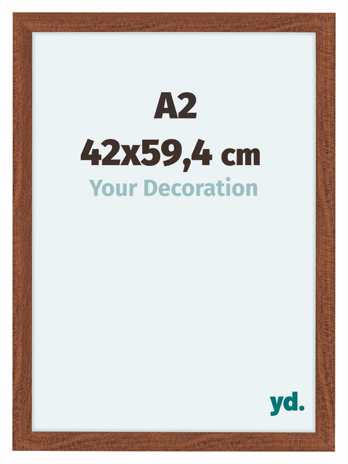 Como MDF Fotolijst 42x59 4cm A2 Notenboom Voorzijde Maat | Yourdecoration.nl