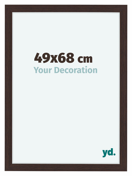Como MDF Fotolijst 49x68cm Eiken Donker Voorzijde Maat | Yourdecoration.nl