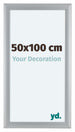 Como MDF Fotolijst 50x100cm Zilver Mat Voorzijde Maat | Yourdecoration.nl