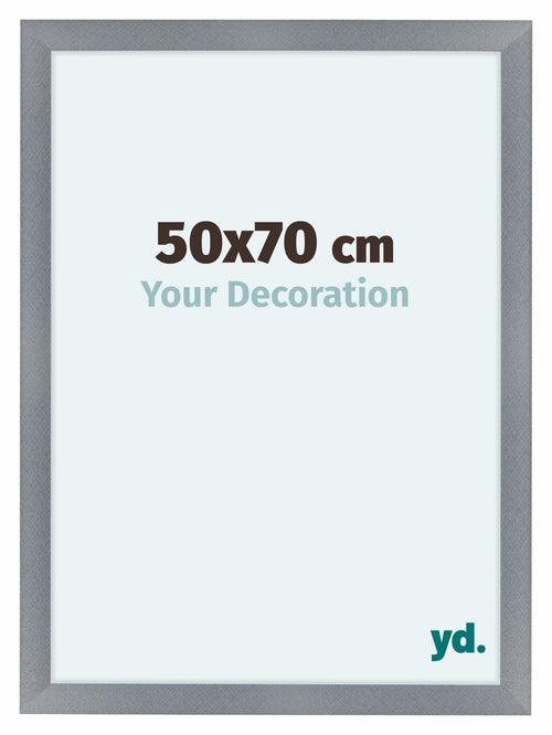 Como MDF Fotolijst 50x70cm Aluminium Geborsteld Voorzijde Maat | Yourdecoration.nl