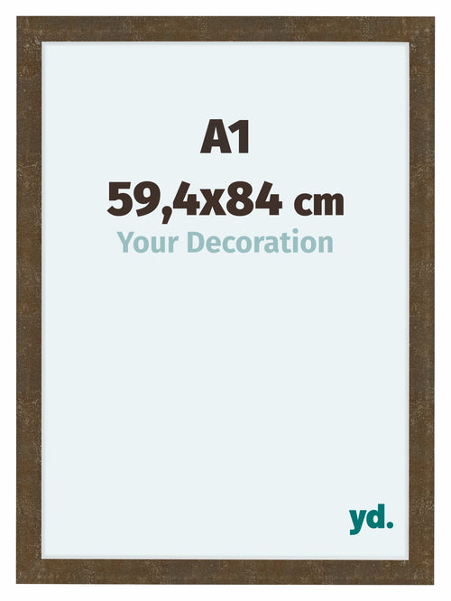 Como MDF Fotolijst 59 4x84cm A1 Goud Antiek Voorzijde Maat | Yourdecoration.nl