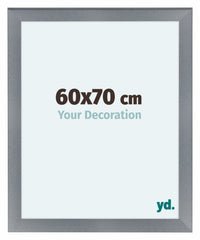 Como MDF Fotolijst 60x70cm Aluminium Geborsteld Voorzijde Maat | Yourdecoration.nl
