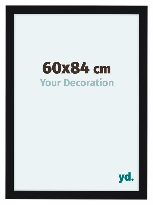 Como MDF Fotolijst 60x84cm Zwart Hoogglans Voorzijde Maat | Yourdecoration.nl