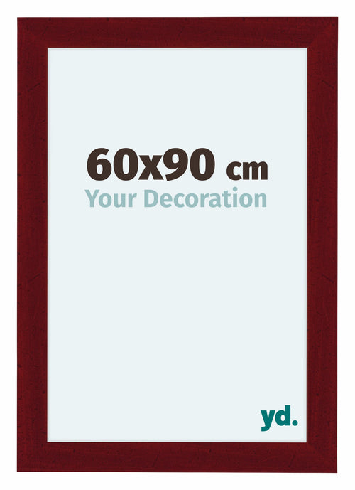 Como MDF Fotolijst 60x90cm Wijnrood Geveegd Voorzijde Maat | Yourdecoration.nl