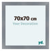 Como MDF Fotolijst 70x70cm Aluminium Geborsteld Voorzijde Maat | Yourdecoration.nl