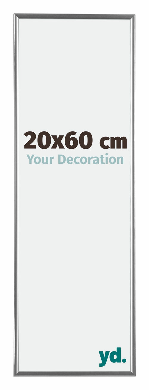 Evry Kunststof Fotolijst 20x60cm Zilver Voorzijde Maat | Yourdecoration.nl