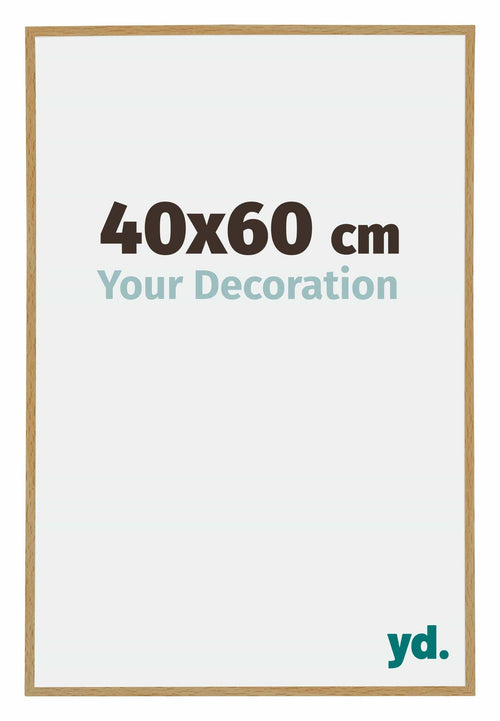 Evry Kunststof Fotolijst 40x60cm Beuken Licht Voorzijde Maat | Yourdecoration.nl