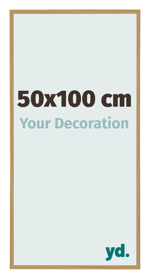 Evry Kunststof Fotolijst 50x100cm Beuken Licht Voorzijde Maat | Yourdecoration.nl