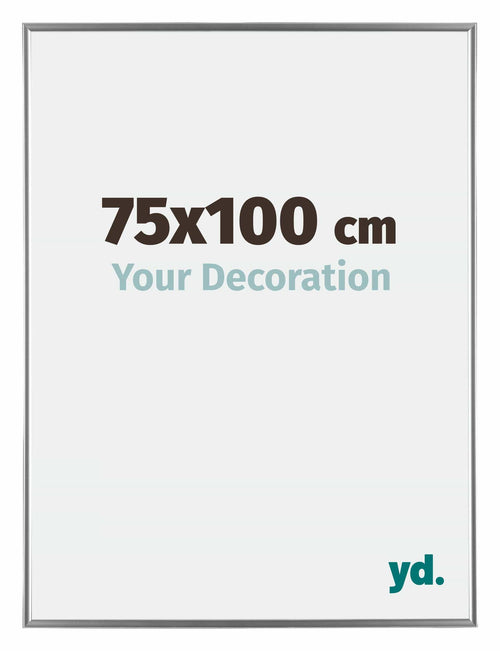 Evry Kunststof Fotolijst 75x100cm Zilver Voorzijde Maat | Yourdecoration.nl