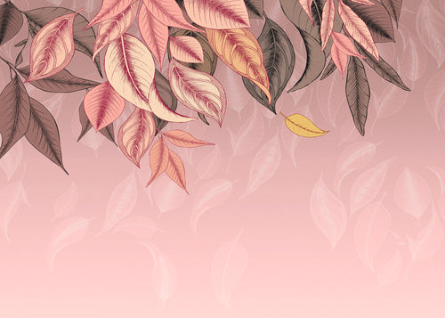 Fotobehang Falling Leafs 350x250cm FLX7 011 | Yourdecoration.nl