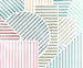 Fotobehang Jeux de Lignes Bonbon 300x250cm FLX6 039 | Yourdecoration.nl