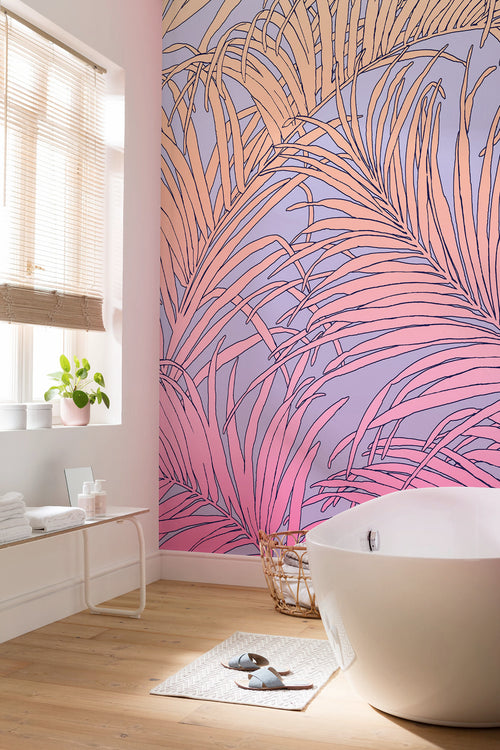 Fotobehang Palm Foglie 200x250cm Komar FLX4 057 Sfeer | Yourdecoration.nl