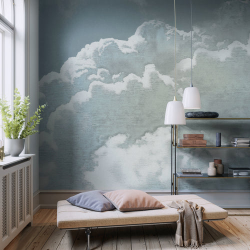 Fotobehang Vintage Clouds 250x250cm Komar FLX5 050 Sfeer | Yourdecoration.nl