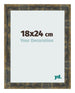 Fotolijst 18x24cm Blauw Goud Gemeleerd MDF Pisa Voorzijde Maat | Yourdecoration.nl