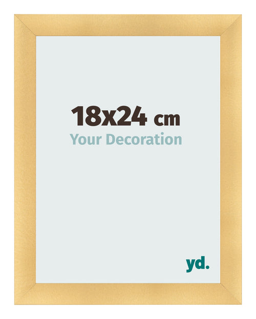 Fotolijst 18x24cm Goud Mat MDF Pisa Voorzijde Maat | Yourdecoration.nl