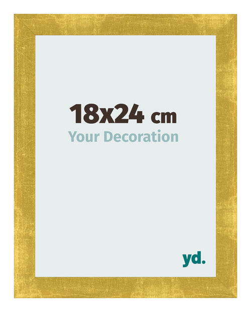Fotolijst 18x24cm Goud Vintage MDF Pisa Voorzijde Maat | Yourdecoration.nl