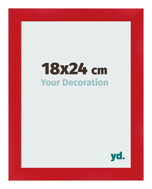 Fotolijst 18x24cm Rood MDF Pisa Voorzijde Maat | Yourdecoration.nl