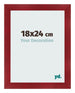 Fotolijst 18x24cm Wijnrood Geveegd MDF Pisa Voorzijde Maat | Yourdecoration.nl