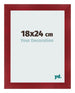 Fotolijst 18x24cm Wijnrood Geveegd MDF Pisa Voorzijde Maat | Yourdecoration.nl
