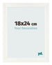 Fotolijst 18x24cm Wit Geveegd MDF Pisa Voorzijde Maat | Yourdecoration.nl