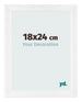 Fotolijst 18x24cm Wit Hoogglans MDF Pisa Voorzijde Maat | Yourdecoration.nl