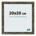 Fotolijst 20x20cm Blauw Goud Gemeleerd MDF Pisa Voorzijde Maat | Yourdecoration.nl