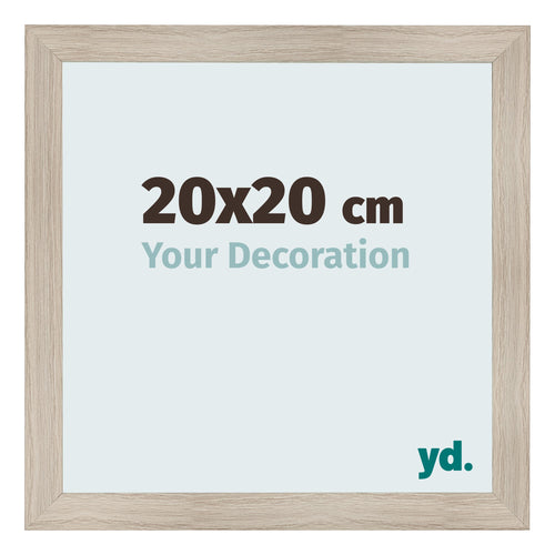 Fotolijst 20x20cm Eiken Licht MDF Pisa Voorzijde Maat | Yourdecoration.nl