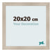 Fotolijst 20x20cm Eiken Licht MDF Pisa Voorzijde Maat | Yourdecoration.nl
