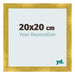 Fotolijst 20x20cm Goud Vintage MDF Pisa Voorzijde Maat | Yourdecoration.nl