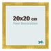 Fotolijst 20x20cm Goud Vintage MDF Pisa Voorzijde Maat | Yourdecoration.nl