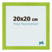 Fotolijst 20x20cm Groen MDF Pisa Voorzijde Maat | Yourdecoration.nl
