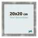 Fotolijst 20x20cm Metaal Vintage MDF Pisa Voorzijde Maat | Yourdecoration.nl