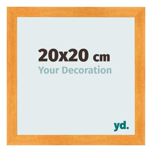 Fotolijst 20x20cm Oranje MDF Pisa Voorzijde Maat | Yourdecoration.nl