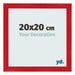 Fotolijst 20x20cm Rood MDF Pisa Voorzijde Maat | Yourdecoration.nl